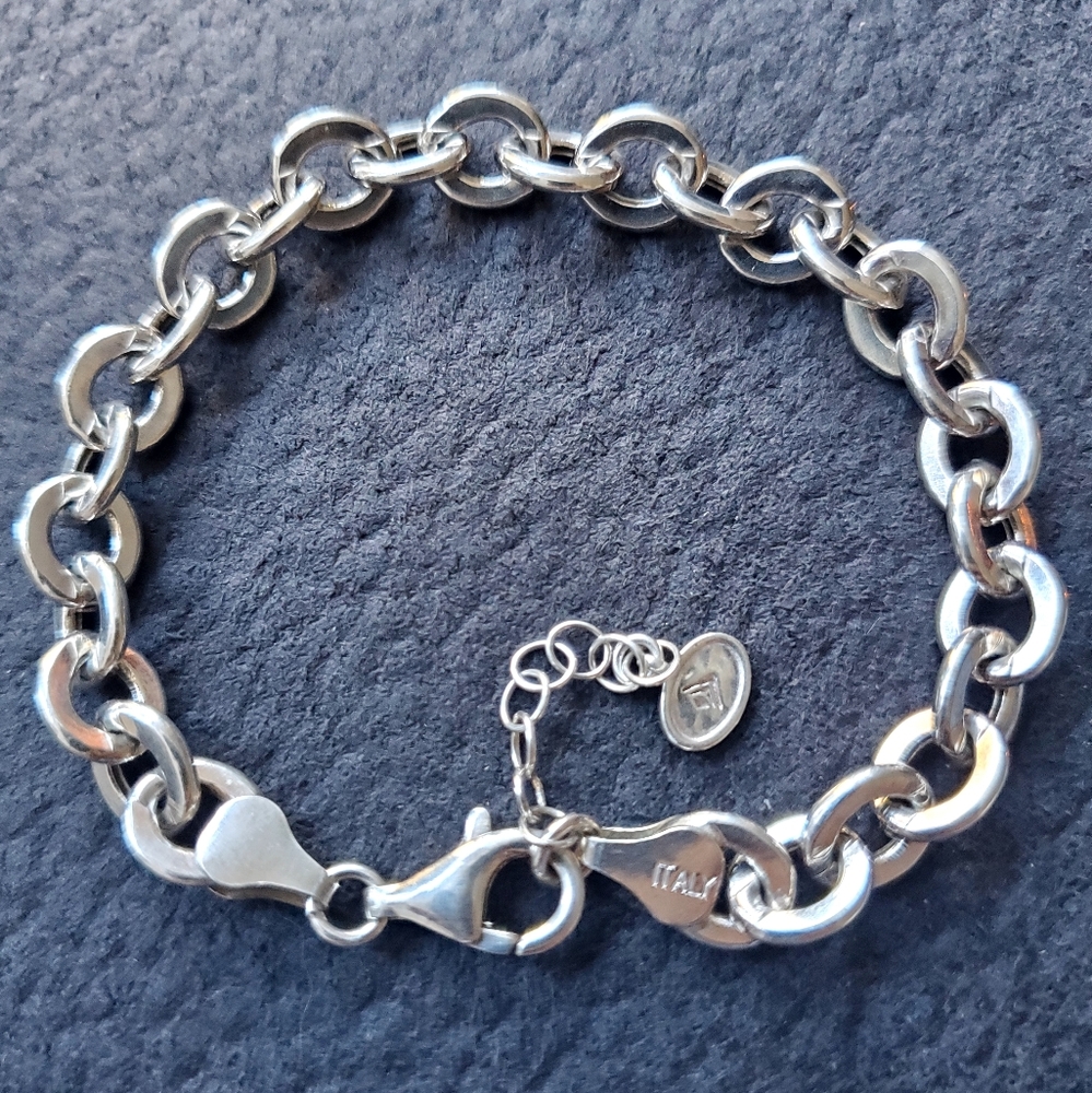 RARE!! Silpada 925 Sterling Silver Rolo Link Bracelet